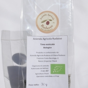 Organic products Thyme from the Rudasso farm