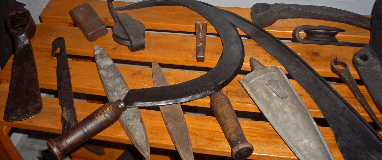 strumenti agricoli nel museo dell'azienda agricola